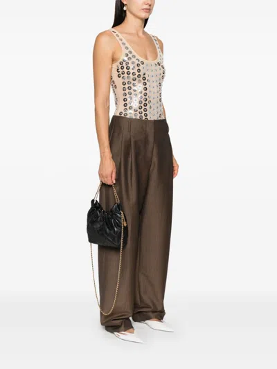 Tory Burch Fleming Mini Leather Hobo Bag