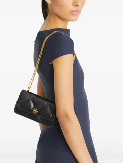 Tory Burch Black Small Kira Quilted Shoulder Bag In Black