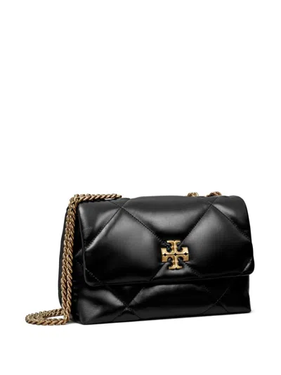 Tory Burch Black Small Kira Quilted Shoulder Bag In Black
