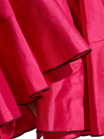 Tory Burch Flared High Waist Silk Skirt