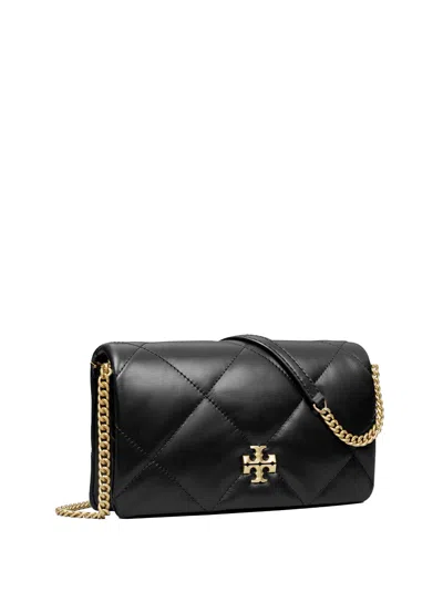 Tory Burch Kira Black Leather Crossbody Wallet