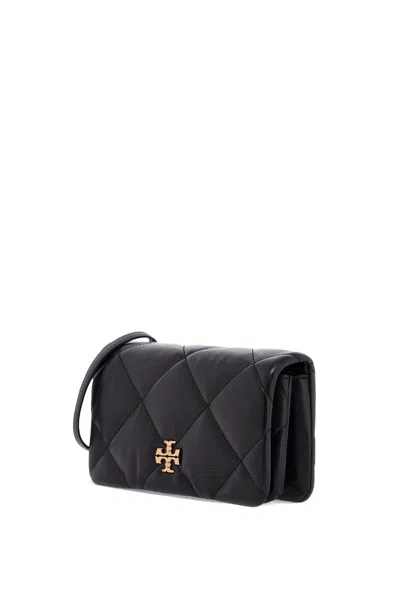 Tory Burch Kira Black Leather Crossbody Wallet