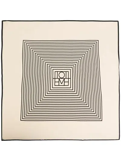 Totême Toteme Centered Monogram Scarf