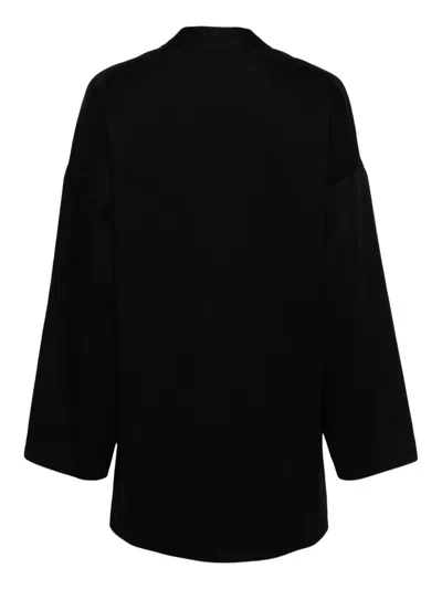 Totême Toteme Oversized Cotton Cardigan Clothing In Black