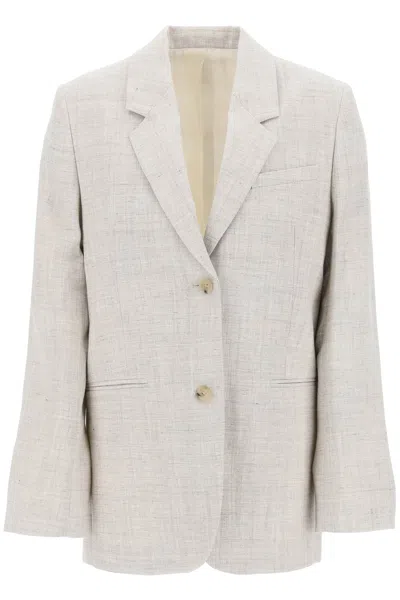 Totême Toteme Single-breasted Two-button Jacket In Gray