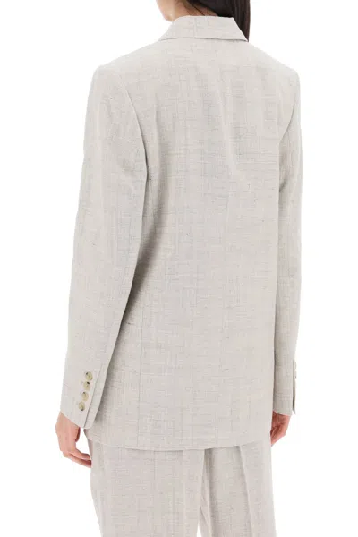 Totême Toteme Single-breasted Two-button Jacket In Gray