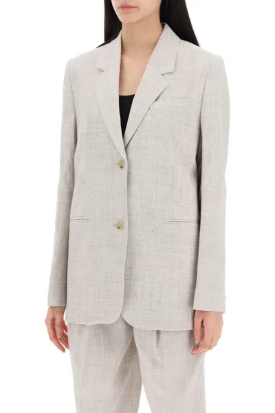 Totême Toteme Single-breasted Two-button Jacket In Gray