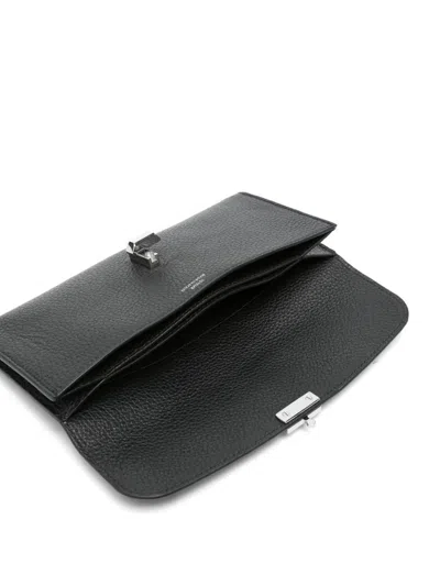 Totême Toteme T-lock Palmellata Leather Wallet In Black