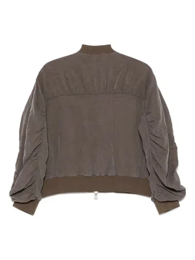Transit Silk Blend Blouson In Neutral