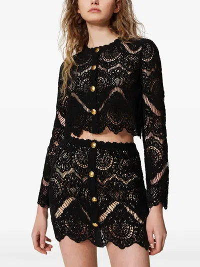 Twinset Twin-set Black Cotton Jacket