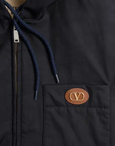 Valentino Garavani Nylon Hooded Jacket With Drawstring