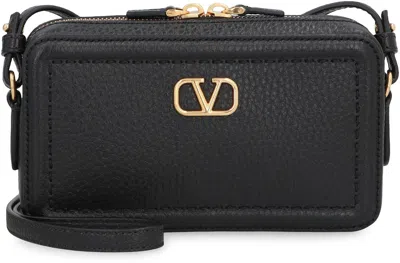 Valentino Adjustable Strap Leather Shoulder Bag