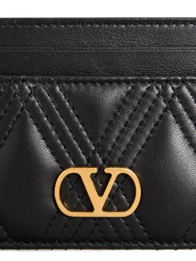 Valentino Portacarte Quiltie 67 In Nappa Nera Donna