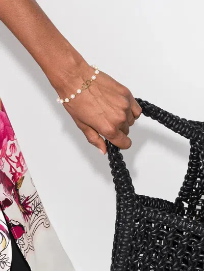 Valentino Vlogo Signature Pearl Bracelet