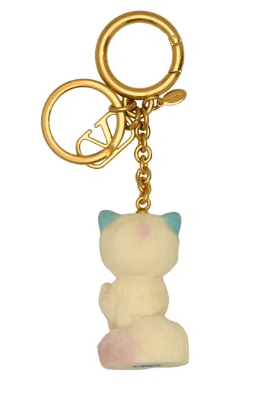 Valentino Garavani Multicolor Metal And Nylon Le Chat De La Maison Keyring