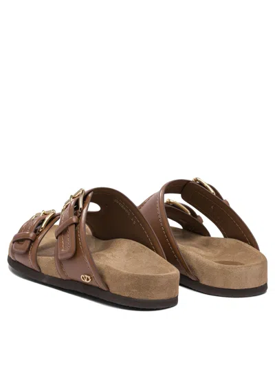 Valentino Vlogo-logo Leather Sandals