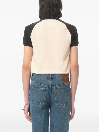 Valentino Sleeve Contrast Graphic Print Crew Neck