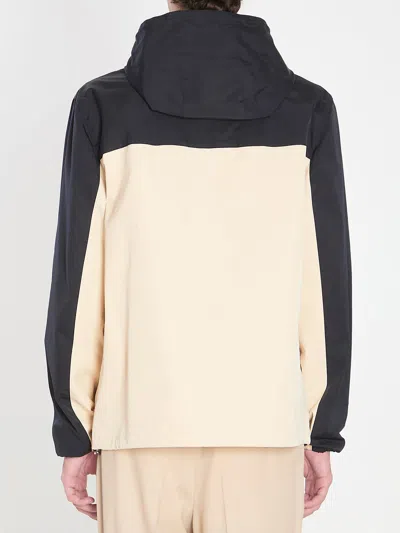 Valentino Logo Windbreaker With Hood And Pockets In Multi