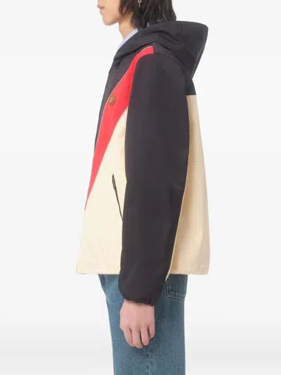 Valentino Logo Windbreaker With Hood And Pockets In Multi