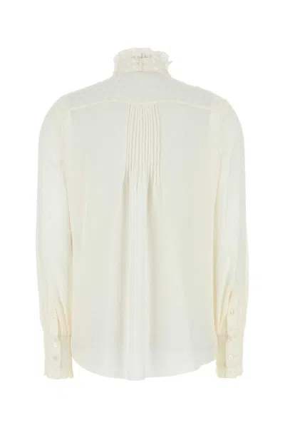 Valentino Silk Shirt With Bow Tie Neck