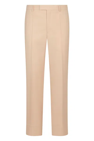 Valentino Tailored Trousers With Belt Loops And Cuffed Hem