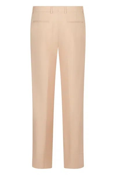 Valentino Tailored Trousers With Belt Loops And Cuffed Hem