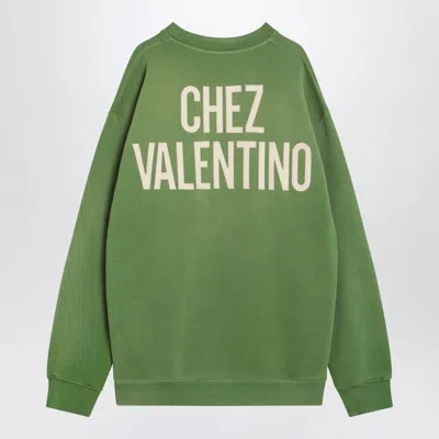 Valentino Garavani Pure Cotton Sweatshirt In Green