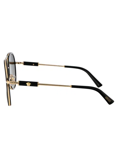 Versace Black Metal Sunglasses