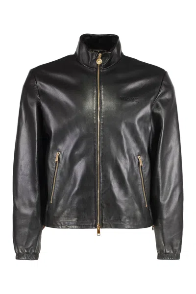 Versace Jacket High Collar Elastic Cuffs