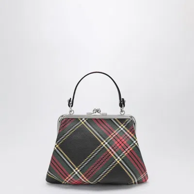 Vivienne Westwood Granny Frame Tartan Faux Leather Top Handle Bag In Multi