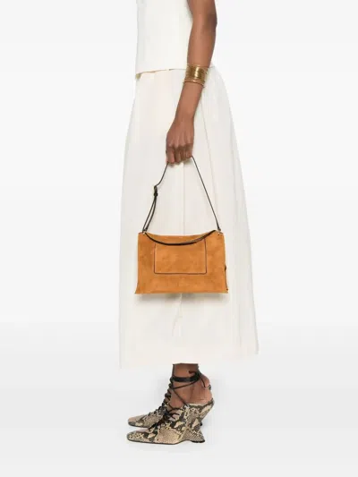 Wandler Shoulder Bags With Suede Finish And Adjustable Strap In Brown
