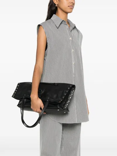 Zanellato 'a' Spasso Saeta' Medium Bag In Black