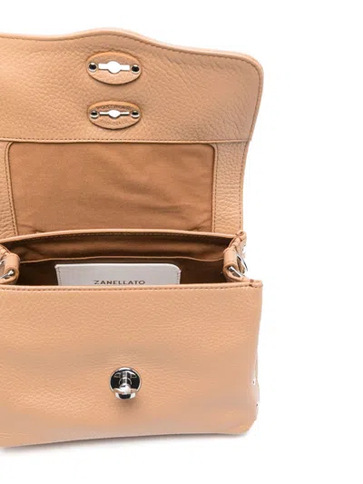 Zanellato Postina Daily Baby Leather Handbag In Brown