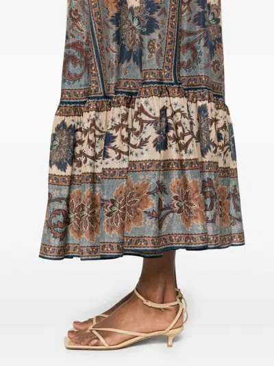 Zimmermann Ascension Printed Silk Skirt