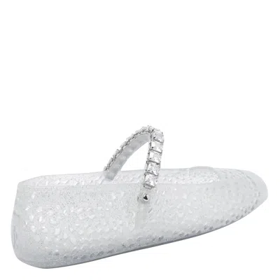 Jimmy Choo The Jelly Transparent Ballet Flats With Crystals Women