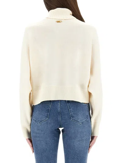 Michael Kors High Neck Sweater In Neutral
