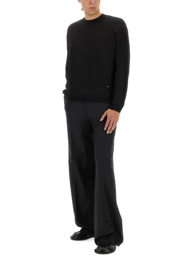 Moschino Wool And Silk Pullover Golden M In Black