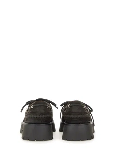 Alexander Wang Brown Cow Leather Loafers In Brown