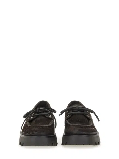 Alexander Wang Brown Cow Leather Loafers In Brown