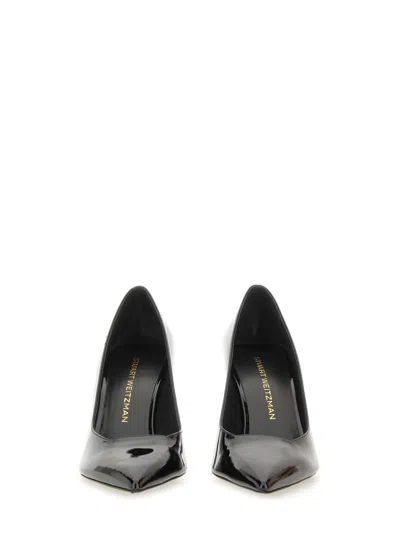 Stuart Weitzman Vinnie 85 Pumps In Black Patent Leather