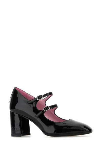 Carel Black Leather Alice Pumps
