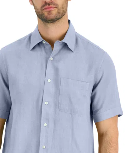 Club Room Men's 100% Linen Shirt, Created For Macy's In Blue