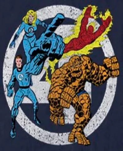 Fifth Sun Men's Marvel Fantastic Team Four Front Short Sleeve T-shirt