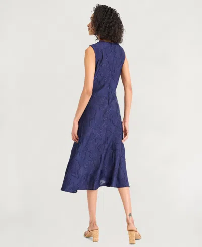 Luxely Jacquard A-line Midi Dress