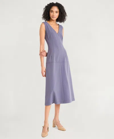 Luxely Seamed Drop Waist Midi Dress