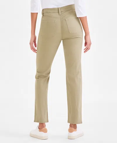 Style & Co Women's Straight-leg High Rise Twill Pants, Created For Macy's