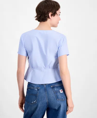 Tommy Jeans Women's Cotton Poplin Tie-front Blouse
