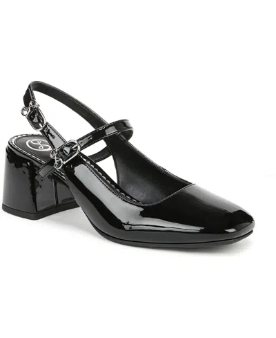 Sam & Libby Women's Grace Block Heel Slingback Mary Jane Pumps