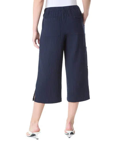 Gloria Vanderbilt Women's High Rise Crinkled Cotton Cropped Pants