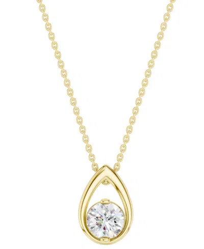 Macy's Diamond Tear-shape Pendant Necklace (1/6 Ct. T.w.) In 14k Yellow Gold, 16" + 2" Extender